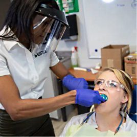 dental student practicing